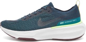 Nike Mens Zoomx Invincible Run Flyknit 3 Shoe In Armory Navy/geode Teal/buff Gold/black