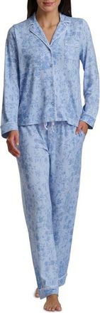 Splendid Print Long Sleeve Pajamas in Falling Floral at Nordstrom, Size X-Large
