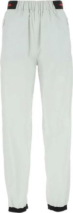 Prada Pantaloni dritti con vita elasticizzata - Bianco