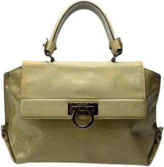 Ferragamo Pre-owned Handbags, female, Beige, Size: ONE SIZE Pre-owned Handbag
