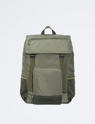 Calvin Klein Mens Utility Backpack - Green