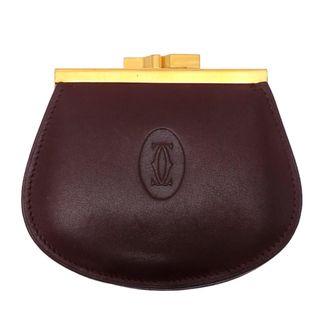 Cartier Red Color Leather Coin Purse/Coin Case (Pre-Owned)