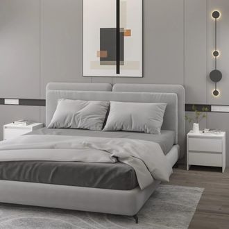 vidaXL Vidaxl - Mesitas De Noche 2 Uds Madera Contrachapada 45x34,5x44,5 Cm