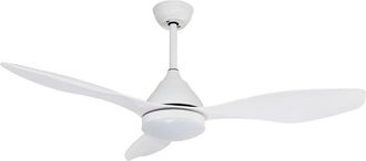 Wonderlamp Ventilador de techo silencioso blanco con luz y temporizador