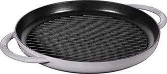Staub 40511/782 0 - Parrilla Redonda De Hierro Fundido, 30 Cm, Color Gris - Staub
