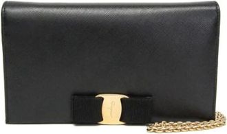 Ferragamo Pre-owned Cross Body Bags, female, Black, Size: ONE SIZE Pre-owned Cross Body Bag