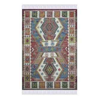 Decoclico Patrones de kilim de algod&oacute;n y lana