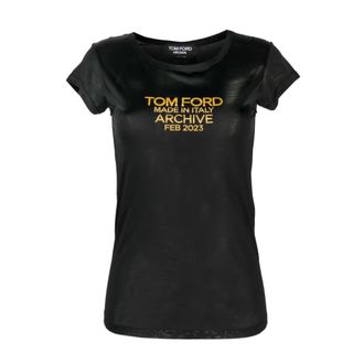Tom Ford T-Shirts, female, Black, Size: 2XS T-Shirt