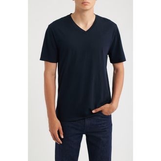 Vince Regular Fit Garment Dyed V-Neck T-Shirt in Washed Coastal at Nordstrom, Size Xx-Large
