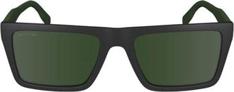 Lacoste Zonnebril - Heren - Zonnebrillen - Zwart - 56 MM - Accessoires