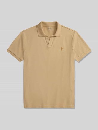 Polo Ralph Lauren Slim Fit Poloshirt aus Baumwoll-Mix in Sand, Gr&ouml;&szlig;e XXL