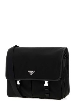 Prada Mens Black Canvas Shopping Bag Nero Borse A Mano