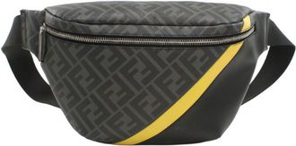 Fendi Gray Pvc Leather Fanny Pack (Pre-Owned)