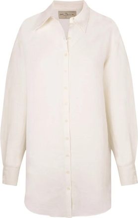 Cortana Marlo- ruw linnen overhemd - Dames - Overhemden - Beige - 2XS - Linnen - Overhemden