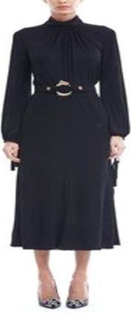 Roberto Cavalli Viscose Belted Midi Dress, Brand Size 40 ( US Size 6 )