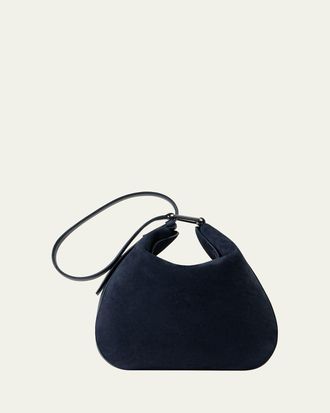 Akris Anna Medium Suede Hobo Bag