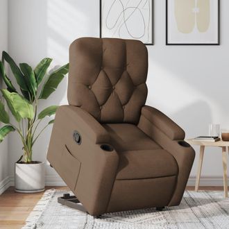 vidaXL Vidaxl - Sill&oacute;n Reclinable Elevable De Tela Marr&oacute;n