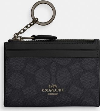 Coach Mini Skinny Id Case In Signature Canvas