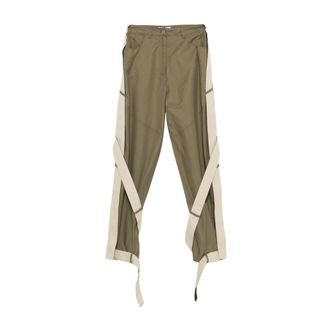 The Attico Straight Trousers, female, Green, XS, Straight Trousers
