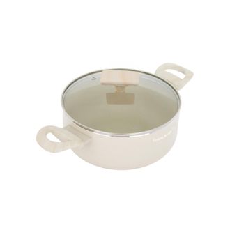 KASANOVA Casseruola 24 cm sabbia Cooking Therapy con coperchio