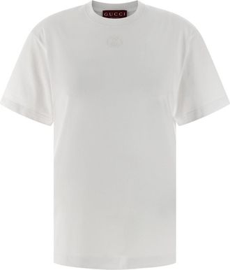Gucci White Cotton T-Shirt