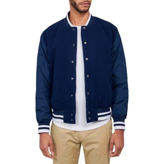 ConStruct Solid Varsity Jacket in Navy at Nordstrom, Size Xx-Large