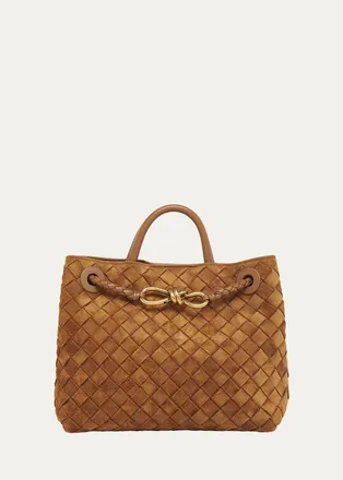 Bottega Veneta Andiamo Suede Top-Handle Bag