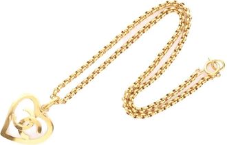 Chanel 1986-1988 Coco Mark heart necklace - Gold