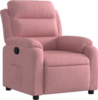 vidaXL Sill&oacute;n Reclinable De Terciopelo Rosa Vidaxl
