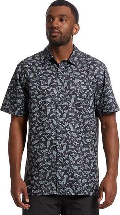 Columbia Super Slack Tidetm Camp Shirt Mens Short Sleeve Button Up Shark Texas Time : 2XL, Polyester