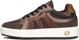 Mexx Schoenen, Dames, Veelkleurig, 37 EU, Leer, Bronze Lage Sneakers Persia Olli