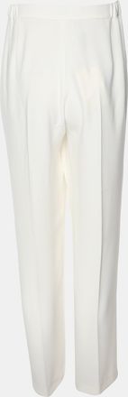 Marina Rinaldi White Jersey Wide Leg Trousers