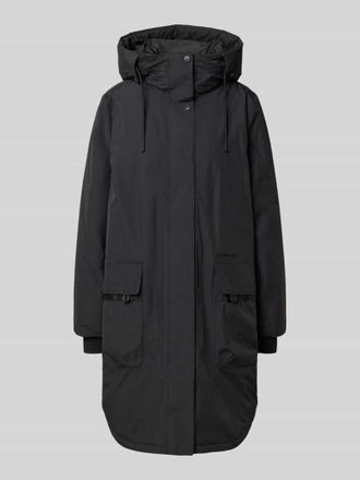 Didriksons 1913 Parka mit Kapuze und Pattentaschen Modell AIKO in Black, Gr&ouml;&szlig;e 38