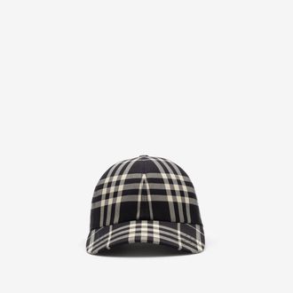 Burberry Check Cotton Baseball Cap