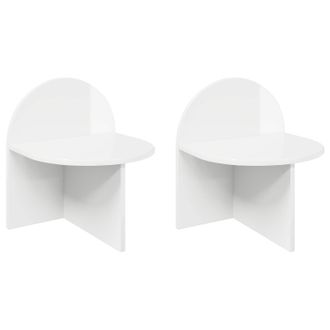 vidaXL Mesita De Noche 2 Pcs Brillante 40 X 35,5 X 45,5 Cm Vidaxl