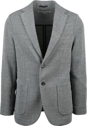 Circolo 1901 Blazer Stondato - Heren - Blazers - Grijs - L - Wol - Jassen