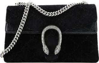 Gucci Dionysus Bag GG fluwelen kleine schoudertas - Zwart