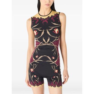 Marine Serre Cjer Tank Top - Black