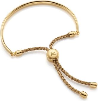 Monica Vinader Fiji Friendship Bracelet - Metallica, Gold Vermeil on Silver