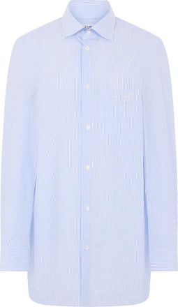 Maison Margiela Overhemd met Lange Mouwen en Knopen - Dames - Overhemden - Blauw - XS - Katoen - Overhemden