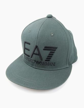Emporio Armani Mens Ea7 Embroidered Logo Baseball Hat Forest Night - Green - Size: OS