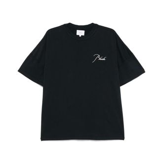 Rhude Tops, Heren, Zwart, XS, Modieuze T-shirt met unieke stijl