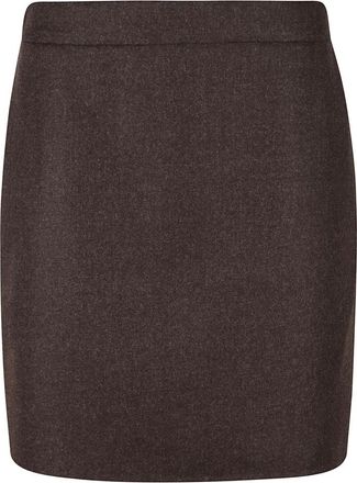 Max Mara Mxsacinoso Rok - Dames - Korte rokken - Grijs - XS - Wol - Rokken
