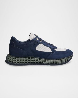 Stefano Ricci Men & apos;s Suede & Technical Fabric Sneakers