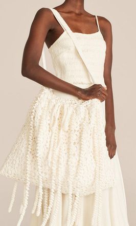 Rebecca Taylor Floral Crochet Bag Milk