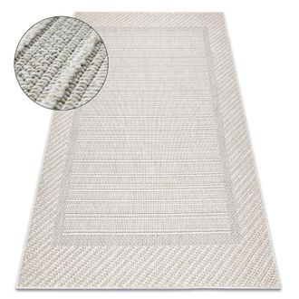RugsX Rugsx - Alfombra Jersey 19261 Gris - Marco, Estructural, Lazo Boho Beige 140x190 Cm