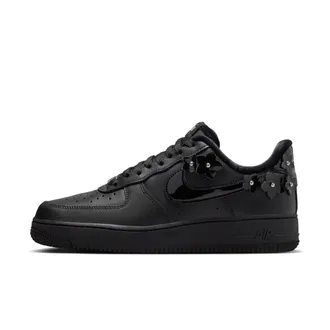 Nike Womens Air Force 1 07 Florette Shoes in Black | IR8637-001