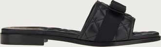 Ferragamo Women Vara bow quilted slide Black Size 1.5