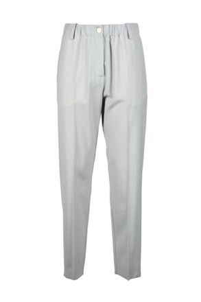 Alysi Virgin Wool Stretch Trousers - Light Blue