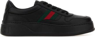 Gucci Black Leather Sneakers